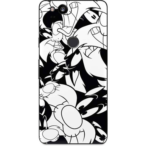 Looney Tunes Sylvester Super Sized Pattern Google Pixel 2 Skin